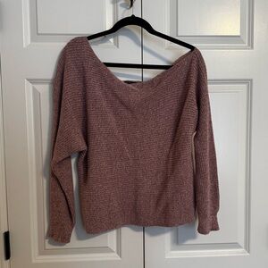 Women's Mauve Off The Shoulder Sweater